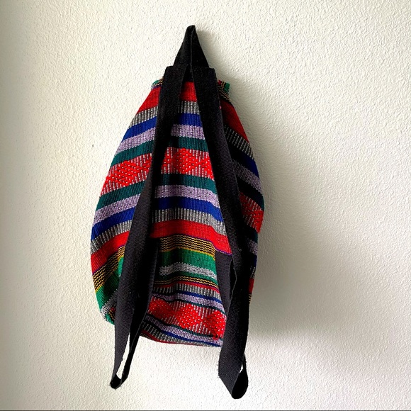Backpack Color Mix Peruvian Arts Hippie Hand Made - Picture 5 of 5